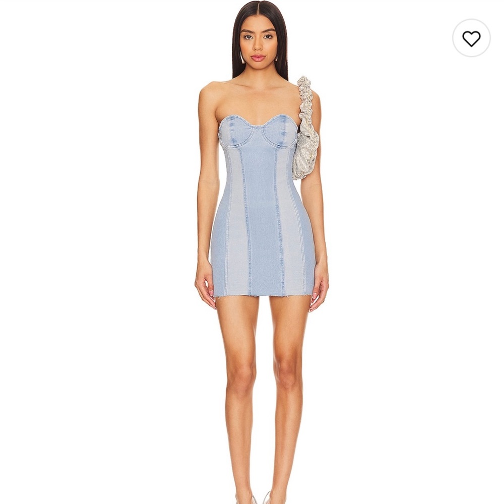 Superdown Esmeralda Denim Mini Dress Size M